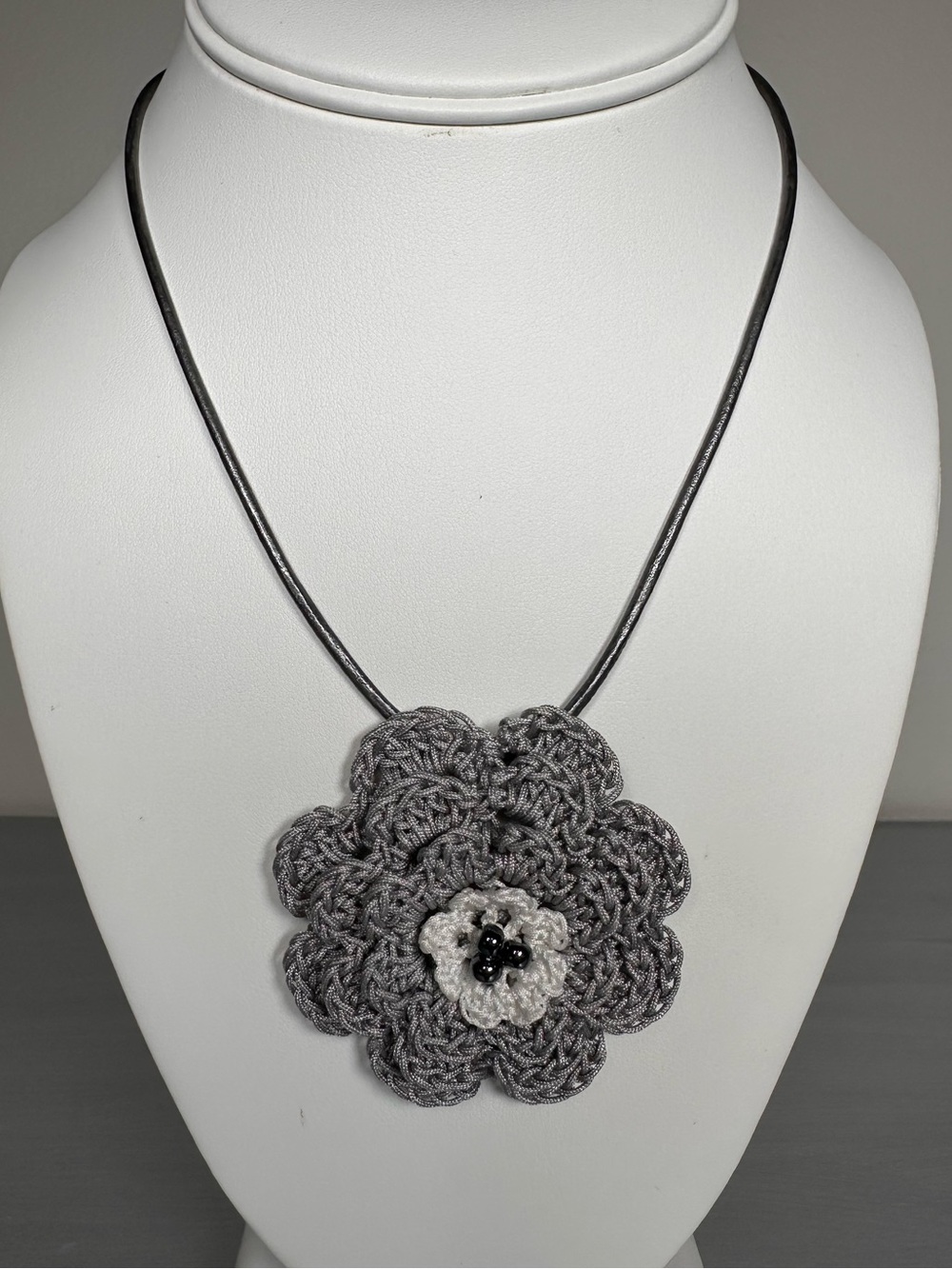 Handmade Crochet Flower Necklace